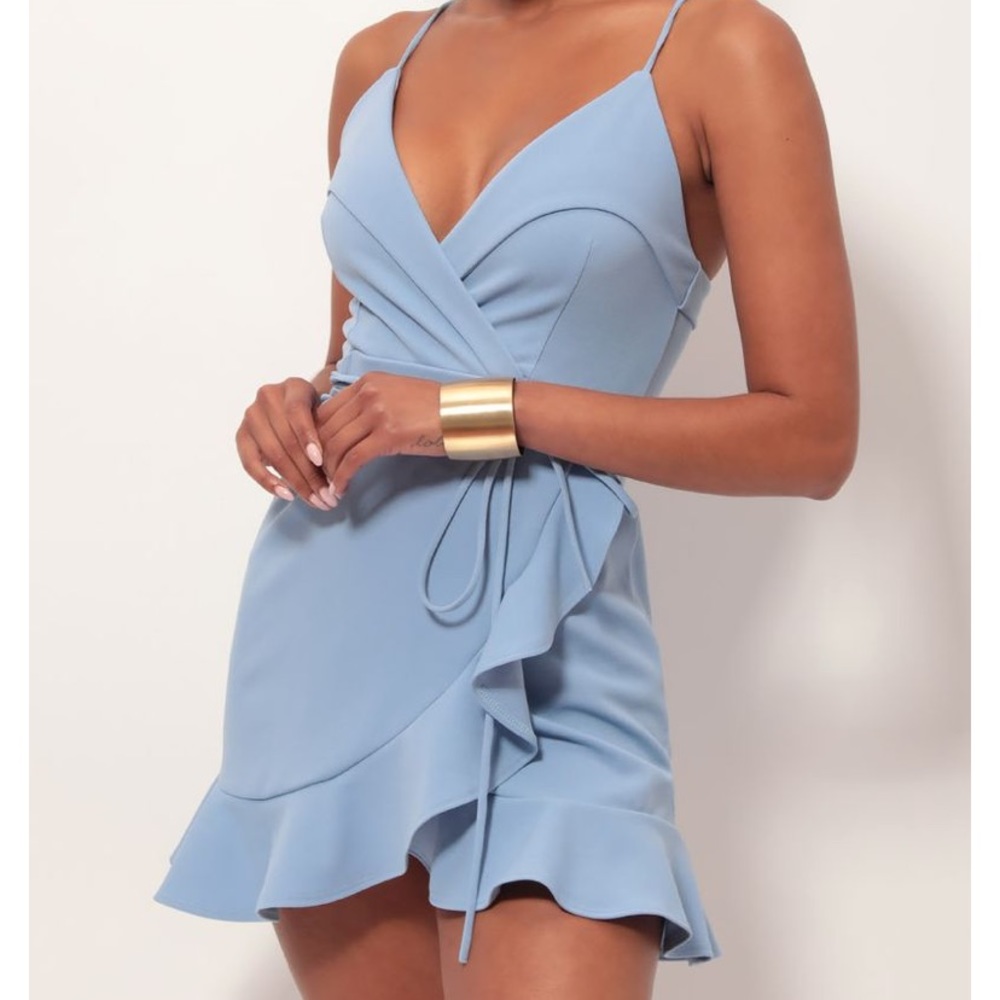 Lucy in the Sky Blue wrap dress